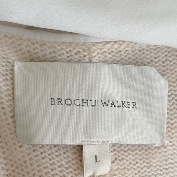 Brochu Walker Sweater The Looker Layered V Neck Elbow Patch - Picture 11 of 12